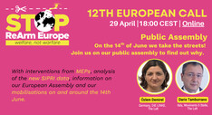 Invitation 12th European Call StopReArm Europe