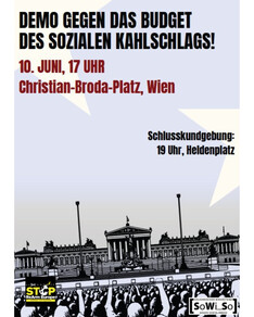 Demo gegen das Budget des sozialen Kahlschlags und Aufrüstung